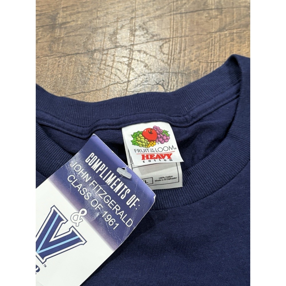 NWT Vintage Villanova Nova Nation Graphic Tee XL Navy Blue NCAA 90s Y2k - Picture 3 of 8